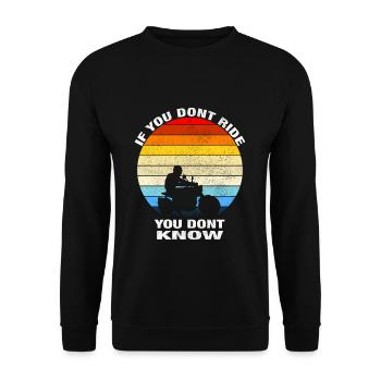 Si vous ne montez pas, vous ne saurez pas que Dirt Rider Moto - Sweat-shirt Unisexe - noir - Devant - Alina (178cm) & Michal (187cm)