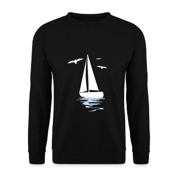 Sailing sailboat yacht captain funny gift - Unisex Sweatshirt - black - Front - Alina (178cm) & Michal (187cm)