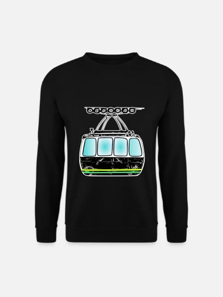 Seilbahn gondel Bergbahn fan - Unisex Pullover - Schwarz