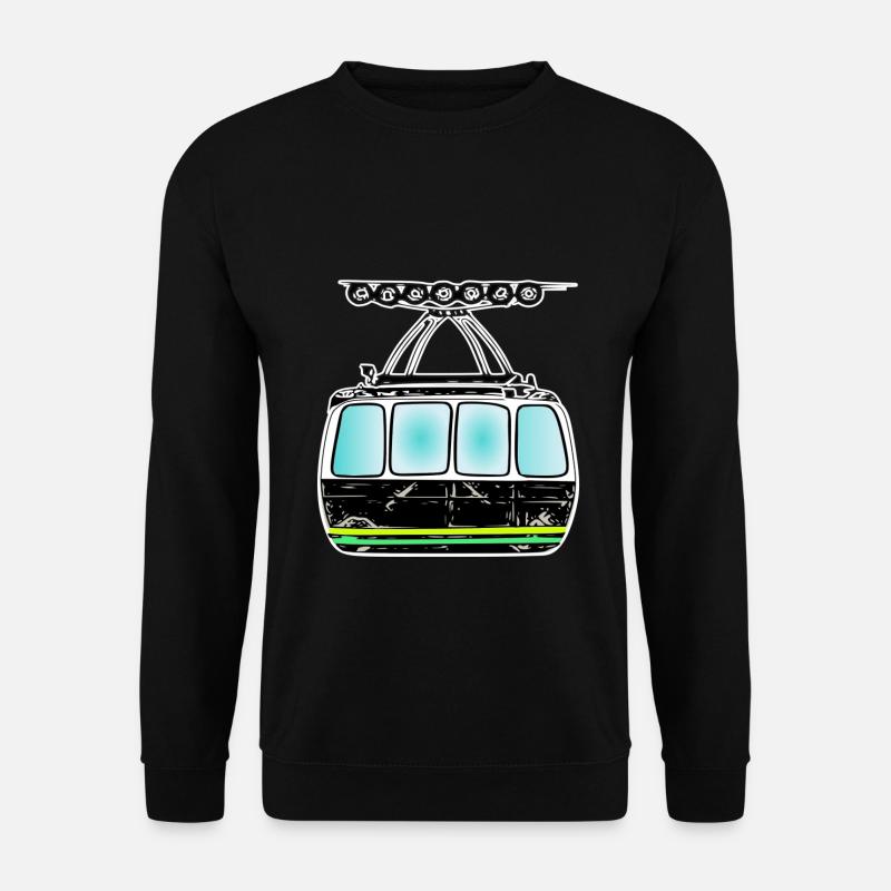 Seilbahn gondel Bergbahn fan - Unisex Pullover - Schwarz