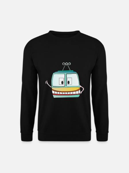 Lustige Bergbahn - Gondel - Seilbahn - Unisex Pullover - Schwarz