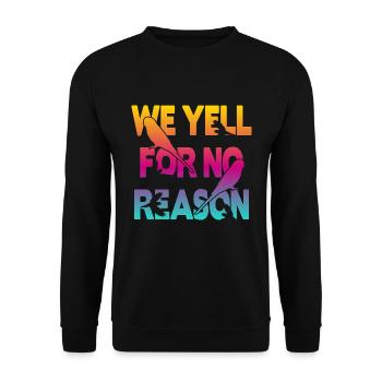 We Yell For No Reason - Budgie - Unisex Sweatshirt - black - Front - Alina (178cm) & Michal (187cm)