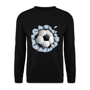 Soccer Sports Tear Wall Gardien de but Footballeur Soccer - Sweat-shirt Unisexe - noir - Devant - Alina (178cm) & Michal (187cm)