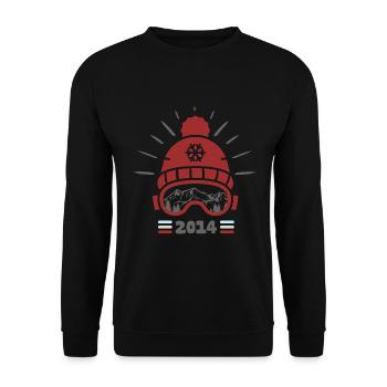 2014 birthday born in 2014 ski - Unisex Sweatshirt - black - Front - Alina (178cm) & Michal (187cm)