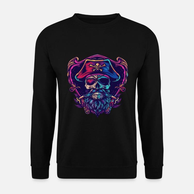 Pirate Skeleton - Unisex Sweatshirt - black