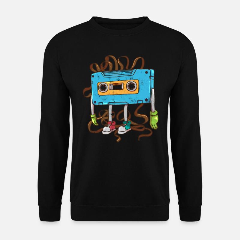 Kassette 80er Jahre Kindheit - Unisex Pullover - Schwarz