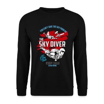 Sky Diving, Skydiving - Unisex Sweatshirt - black - Front - Alina (178cm) & Michal (187cm)