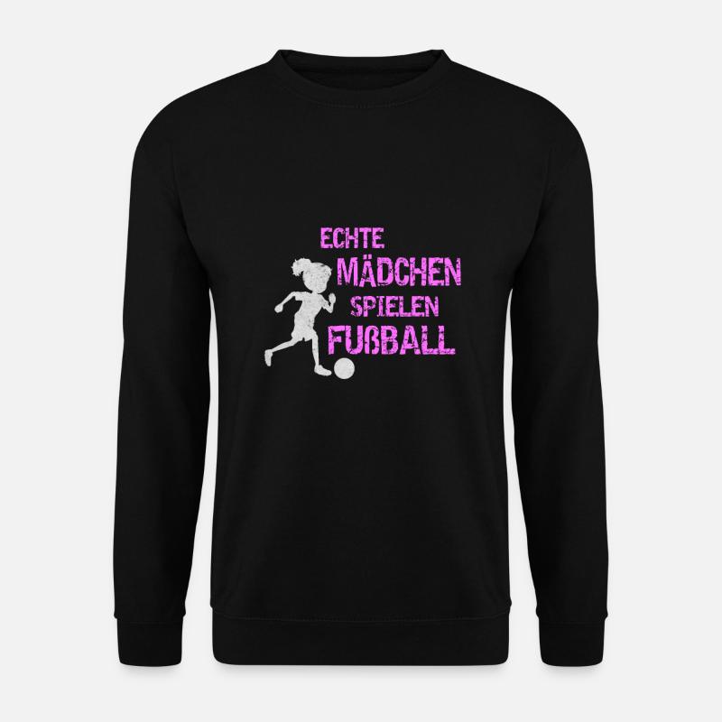 Mädchen Spielen Fußball - Unisex Pullover - Schwarz