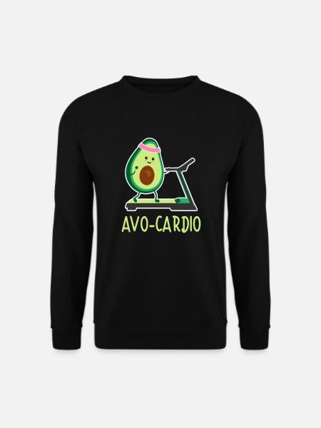 Avocardio Avocado Fitnessstudio Cardio Training - Unisex Pullover - Schwarz