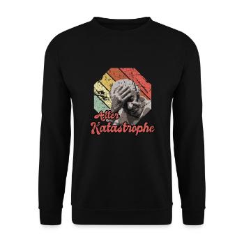 Alt Katastrophe Pension Rente Veteran Armee - Unisex Pullover - Schwarz - Vorne - Alina (178cm) & Michal (187cm)