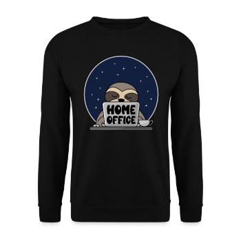 Homeoffice - Unisex Pullover - Schwarz - Vorne - Alina (178cm) & Michal (187cm)