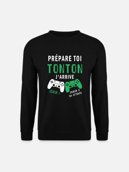 Futur Tonton Gamer Cadeau Annonce Grossesse - Sweat-shirt Unisexe - noir