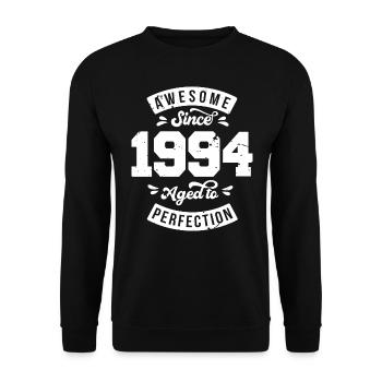 Vintage 1994 birthday - retro 1994 - Unisex Sweatshirt - black - Front - Alina (178cm) & Michal (187cm)