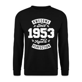 Millésime 1953 anniversaire - rétro 1953 - Sweat-shirt Unisexe - noir - Devant - Alina (178cm) & Michal (187cm)