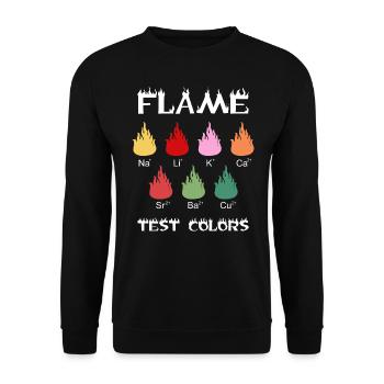 Flame Test Color Chemistry Chemical Science Custom - Unisex Sweatshirt - black - Front - Alina (178cm) & Michal (187cm)