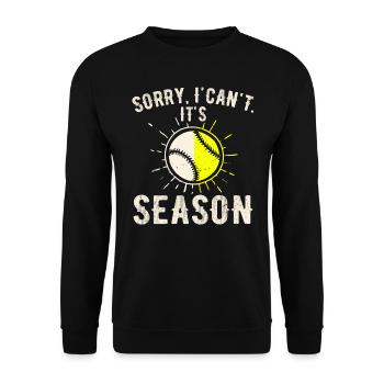 Sorry I Can't Its Baseball Season - Sweat-shirt Unisexe - noir - Devant - Alina (178cm) & Michal (187cm)