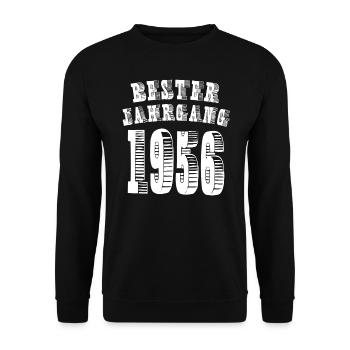 Best vintage 1956 Birthday Year of birth - Unisex Sweatshirt - black - Front - Alina (178cm) & Michal (187cm)