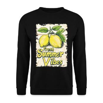 Fresh Summer Vibes - Unisex Pullover - Schwarz - Vorne - Alina (178cm) & Michal (187cm)