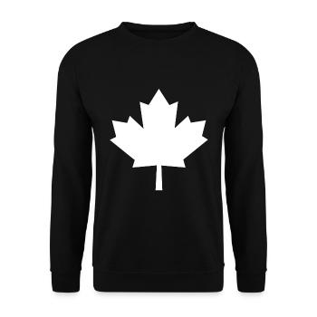 feuille d'érable - Sweat-shirt Unisexe - noir - Devant - Alina (178cm) & Michal (187cm)
