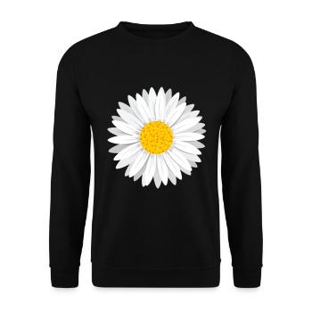 Daisy Flower White Daisy Flower Flowers - Unisex Sweatshirt - black - Front - Alina (178cm) & Michal (187cm)