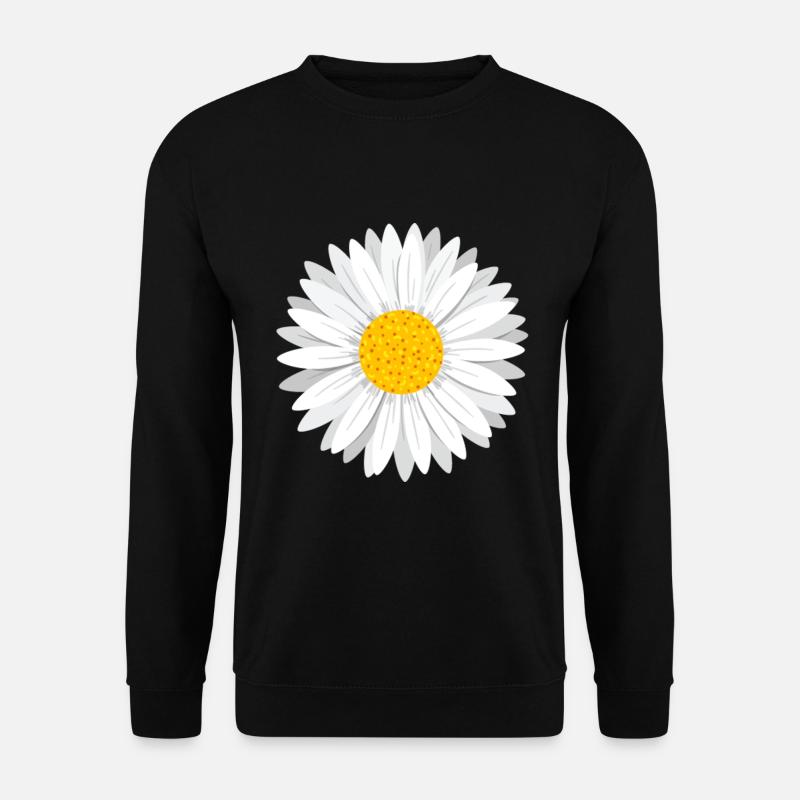 Daisy Flower weißes Gänseblümchen Blume Blumen - Unisex Pullover - Schwarz