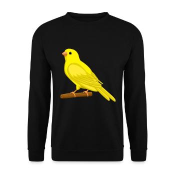 Canary Songbird, Bird Design - Unisex Sweatshirt - black - Front - Alina (178cm) & Michal (187cm)