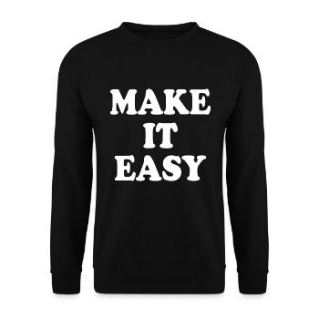 Make it easy - Unisex Sweatshirt - black - Front - Alina (178cm) & Michal (187cm)