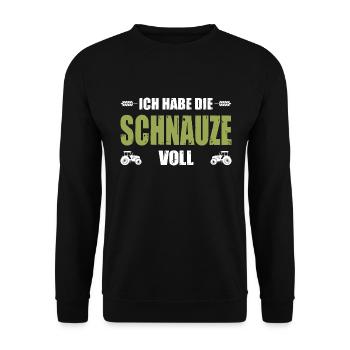 Ich Habe Die Schnauze Voll Landwirt Demo Protest - Unisex Pullover - Schwarz - Vorne - Alina (178cm) & Michal (187cm)