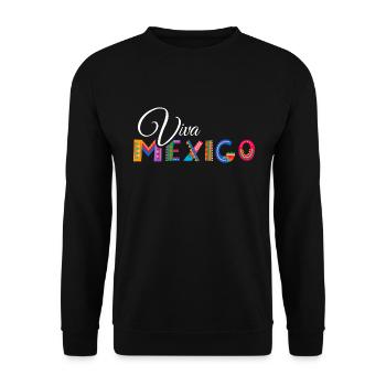 Viva Mexico - Cinco de Mayo - Fiesta Party - Unisex Pullover - Schwarz - Vorne - Alina (178cm) & Michal (187cm)