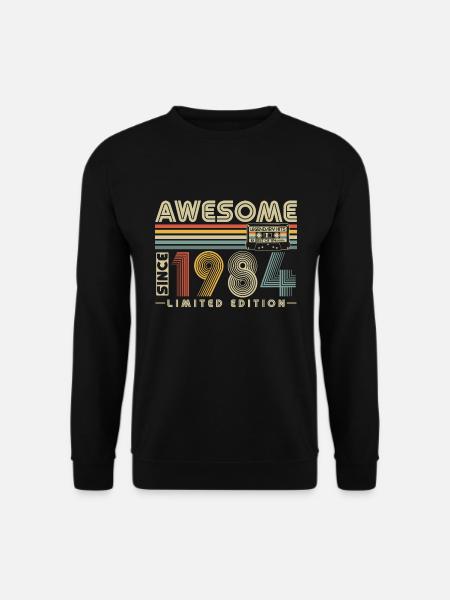 Großartig seit 1984 Jahrgang Geburtstag Retro - Unisex Pullover - Schwarz