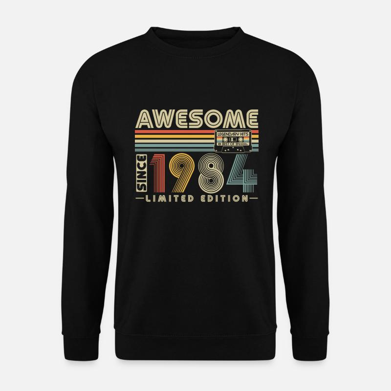 Großartig seit 1984 Jahrgang Geburtstag Retro - Unisex Pullover - Schwarz