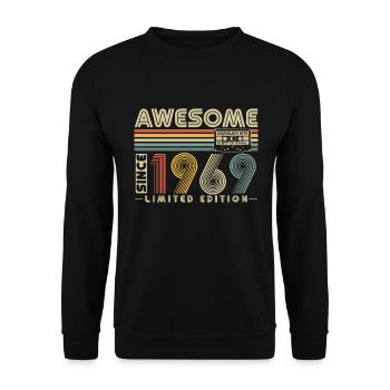 Grand depuis 1969 Vintage anniversaire rétro - Sweat-shirt Unisexe - noir - Devant - Alina (178cm) & Michal (187cm)