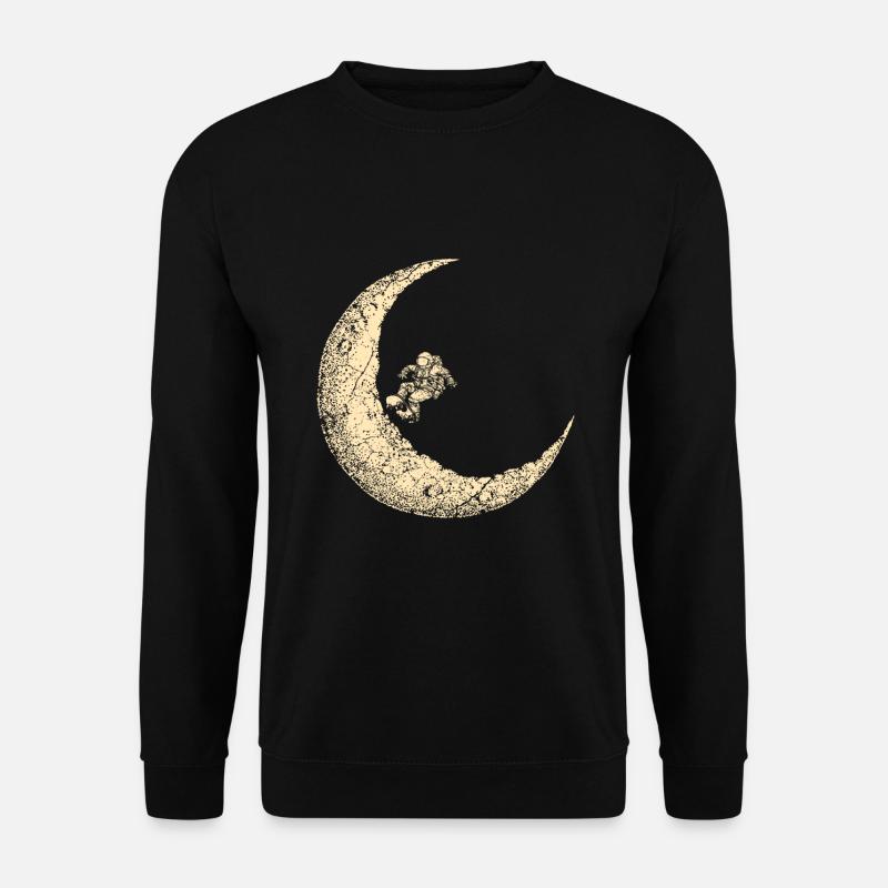 Moon astronaut skater skateboard - Unisex Sweatshirt - black