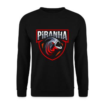 Piranha Piranhas Piranha-Liebhaber-Shirt Lustige P - Unisex Pullover - Schwarz - Vorne - Alina (178cm) & Michal (187cm)