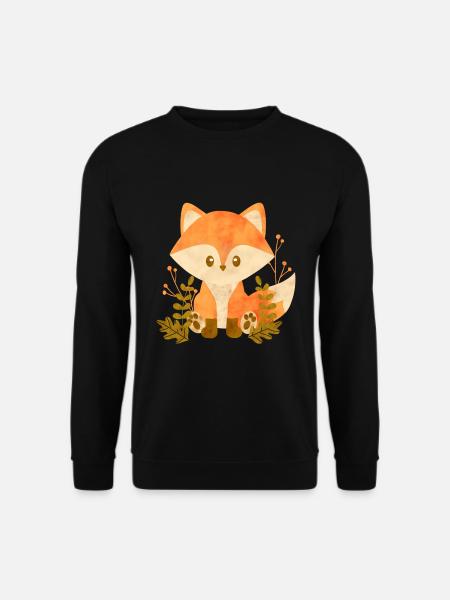 Cute fox - Unisex Sweatshirt - black