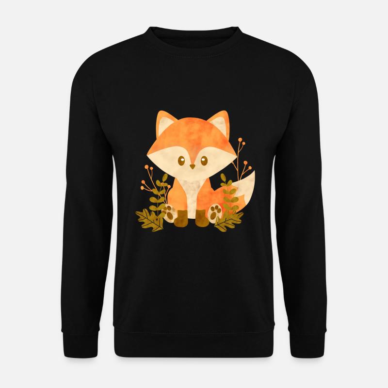Renard mignon - Sweat-shirt Unisexe - noir