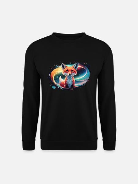Fuchs - Illustration - Unisex Pullover - Schwarz