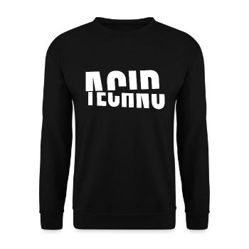 Acid Techno - Unisex Pullover - Schwarz - Vorne - Alina (178cm) & Michal (187cm)
