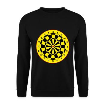 Fléchettes, fléchettes, fléchettes, autocollants, jeu de fléchettes - Sweat-shirt Unisexe - noir - Devant - Alina (178cm) & Michal (187cm)