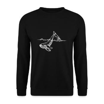 Save the whale UNISEX NATURE - Unisex Sweatshirt - black - Front - Alina (178cm) & Michal (187cm)