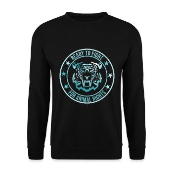 SAUVETAGE ANIMAL AIDE AUX ANIMAUX - Sweat-shirt Unisexe - noir - Devant - Alina (178cm) & Michal (187cm)