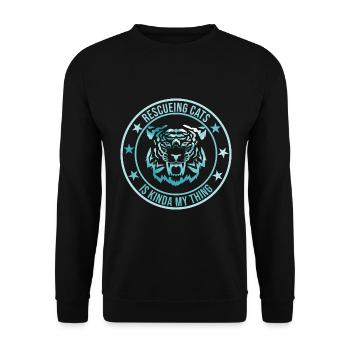 SAUVETAGE ANIMAL AIDE AUX ANIMAUX - Sweat-shirt Unisexe - noir - Devant - Alina (178cm) & Michal (187cm)