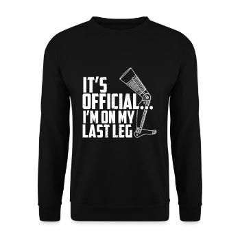 Bein Amputiert Arm Kämpfer Geschenk - Unisex Pullover - Schwarz - Vorne - Alina (178cm) & Michal (187cm)