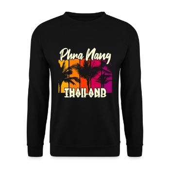 Phra Nang Thailand - Unisex Pullover - Schwarz - Vorne - Alina (178cm) & Michal (187cm)