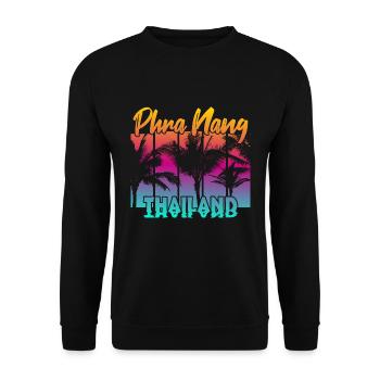 Phra Nang Thailand - Unisex Pullover - Schwarz - Vorne - Alina (178cm) & Michal (187cm)