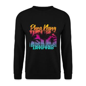 Phra Nang Thailand - Unisex Pullover - Schwarz - Vorne - Alina (178cm) & Michal (187cm)