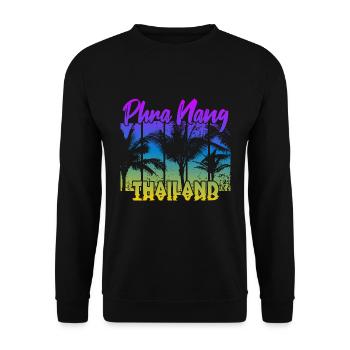 Phra Nang Thailand - Unisex Pullover - Schwarz - Vorne - Alina (178cm) & Michal (187cm)