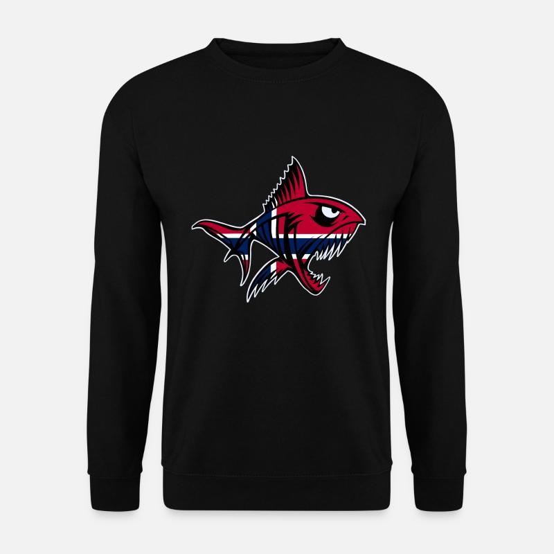Norwegen Angeln Angler Fischen - Unisex Pullover - Schwarz