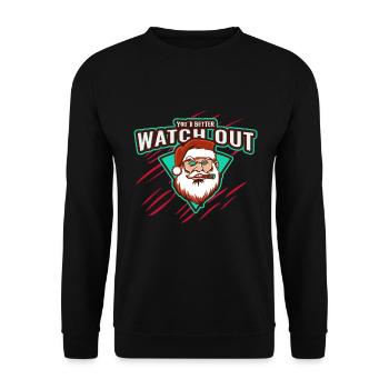 Bad Santa Claus - Unisex Sweatshirt - black - Front - Alina (178cm) & Michal (187cm)