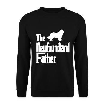 Terre-Neuve T-shirt Chiens Papa - Sweat-shirt Unisexe - noir - Devant - Alina (178cm) & Michal (187cm)
